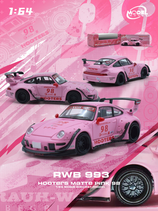 (PRE-ORDER) MODELMODEL 1:64 RWB 993 Hooters Matte Pink 98 MM64-RWB993-007