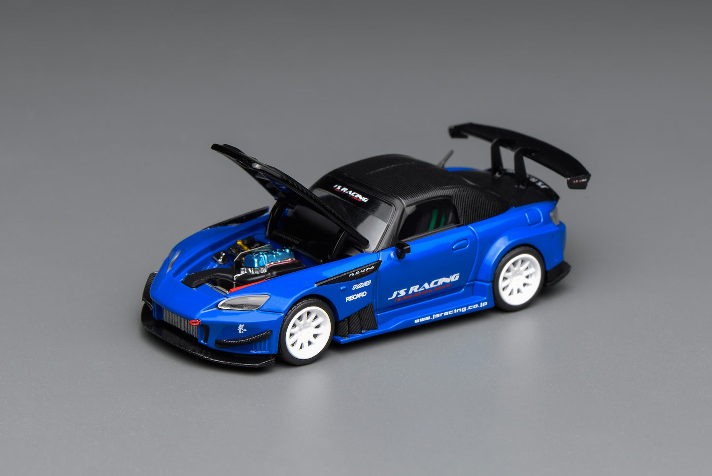 (PRE-ORDER) Motorhelix 1:64 Honda S2000 J's Racing Apex Blue Pearl M65152