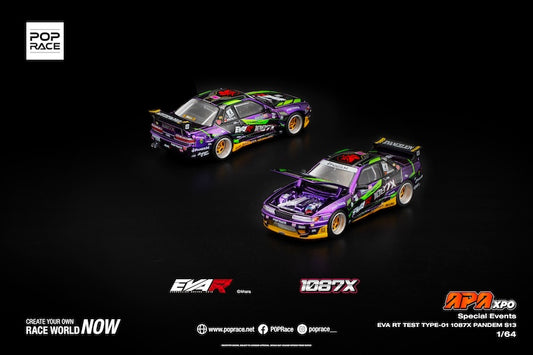 (PRE-ORDER) POPRACE 1:64 EVA RT TEST TYPE-01 1087X PANDEM S13 APA XPO 2025 Exclusive Model S43-APAXPO2025