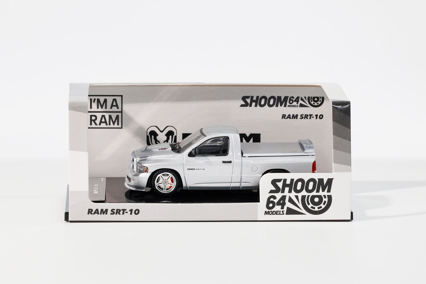(PRE-ORDER) Shoom64 by GCD 1:64 2003 RAM SRT-10 LHD SILVER SHOOM-103-004