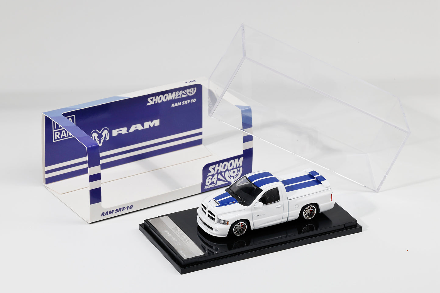 (PRE-ORDER) Shoom64 by GCD 1:64 2003 RAM SRT-10 LHD WHITE SHOOM-103-005