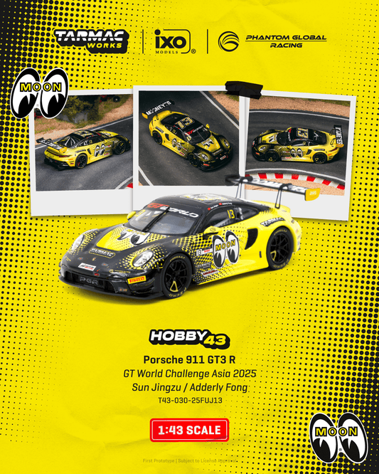 (PRE-ORDER) TARMAC WORKS HOBBY43 1:43 Porsche 911 GT3 R GT World Challenge Asia 2025 Phantom Global Racing Sun Jingzu / Adderly Fong T43-030-25FUJ13
