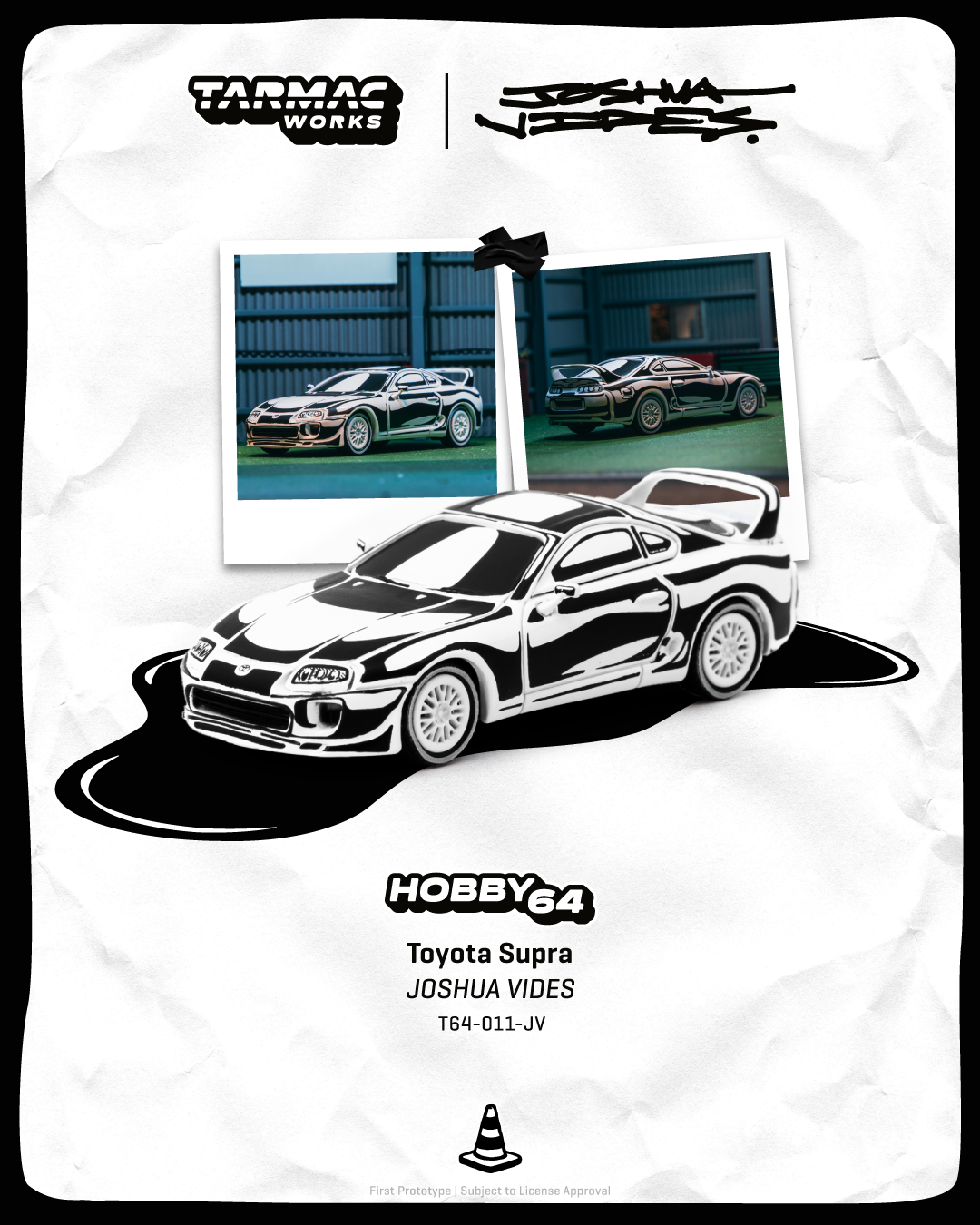 (PRE-ORDER) TARMAC WORKS HOBBY64 1:64 Toyota Supra - Designed by JOSHUA VIDES T64-011-JV