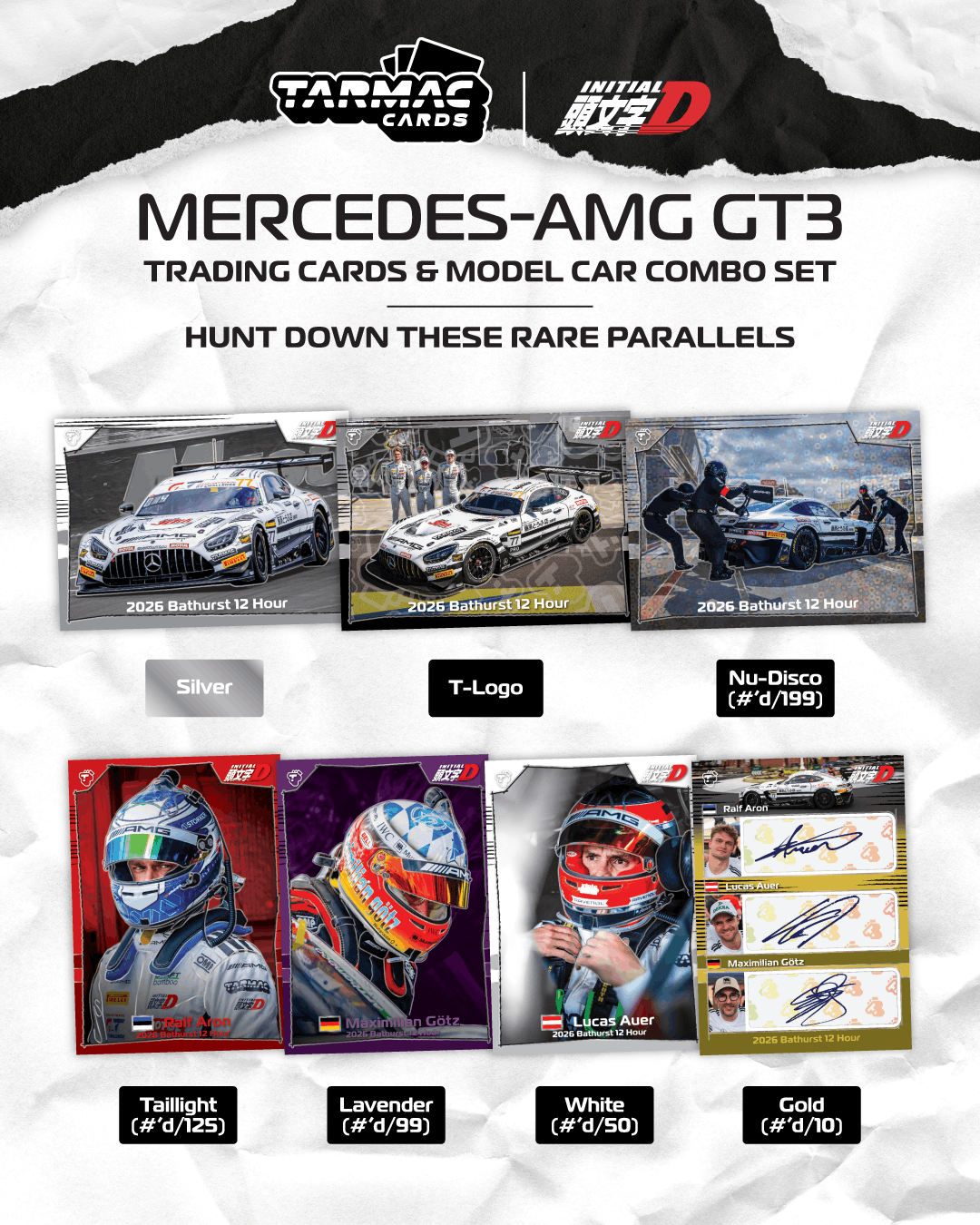 (PRE-ORDER) Tarmac Works HOBBY64 1:64 Mercedes-AMG GT3 Bathurst 12h 2026 Craft-Bamboo Racing Model Car + Trading Cards Combo Set (Display Case) T64-062-26BH77