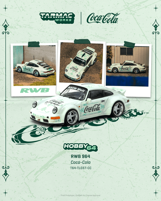 (PRE-ORDER) TARMAC HOBBY64 1:64 RWB 964 Coca-Cola T64-TL037-CC