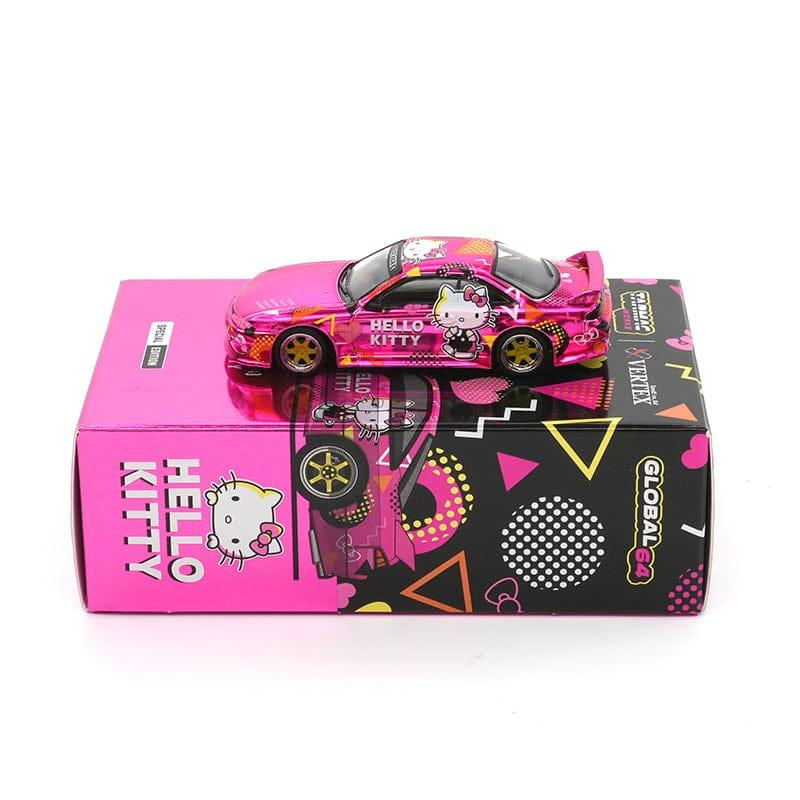 (PRE-ORDER) TARMAC WORKS 1:64 VERTEX Silvia (S14) Hello Kitty Pink Chrome APA XPO 2025 event model T64G-018-HK2