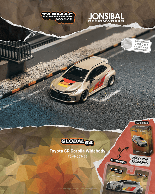 (PRE-ORDER) Tarmac Works GLOBAL64 1:64 Toyota GR Corolla Widebody Beige T64G-063-BE **CHASE CARS ARE RANDOMLY PACKED**