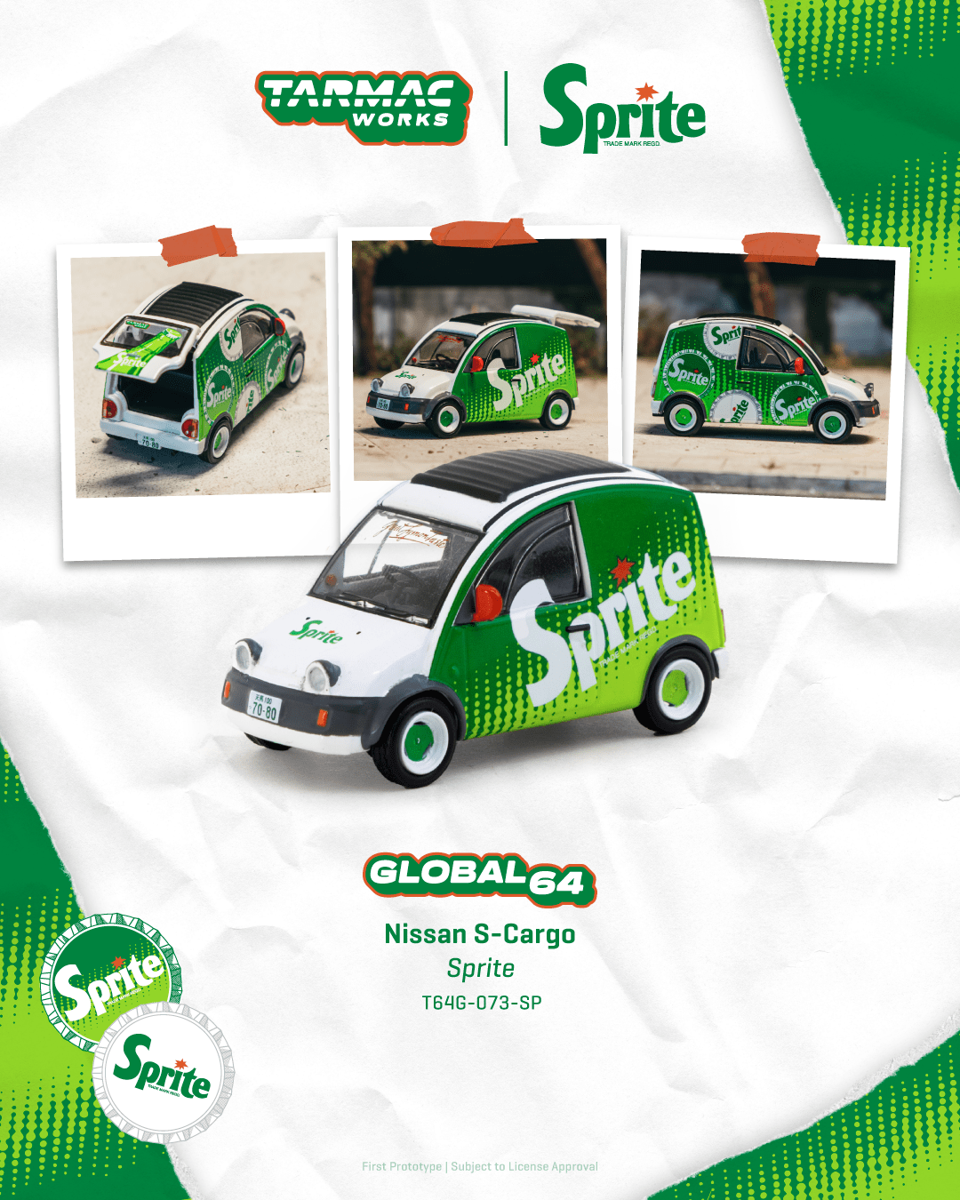 (PRE-ORDER) TARMAC GLOBAL64 1:64 Nissan S-Cargo Sprite T64G-073-SP
