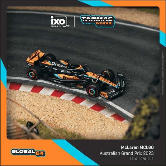 (PRE-ORDER) TARMAC WORKS GLOBAL64 1:64 McLaren MCL60 Australian Grand Prix 2023 Oscar Piastri T64G-F070-OP2