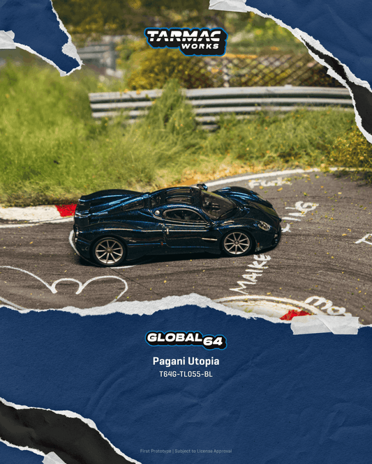 (PRE-ORDER) Tarmac Works GLOBAL64 1:64 Pagani Utopia Blue Metallic T64G-TL055-BL