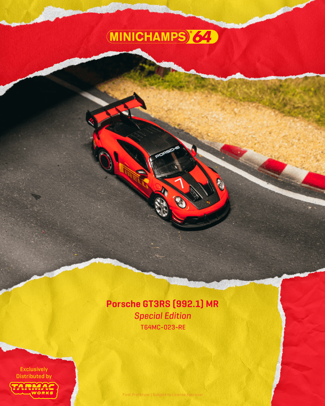 (PRE-ORDER) Tarmac Works X MINICHAMPS64 1:64 Porsche GT3RS(992.1) MR Red Tarmac Exclusive T64MC-023-RE