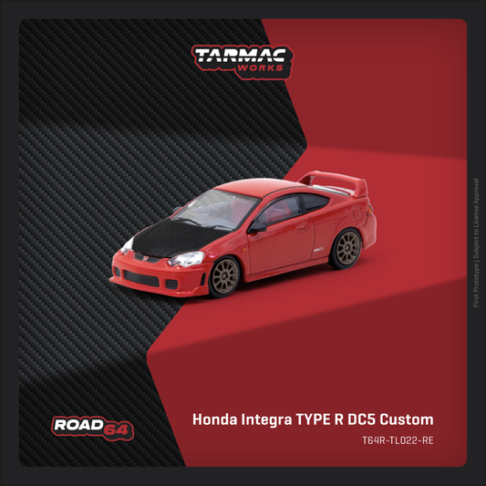 (PRE-ORDER) TARMAC WORKS ROAD64 1:64 Honda Integra TYPE R DC5 Custom RED T64R-TL022-RE