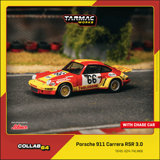 (PRE-ORDER) TARMAC WORKS COLLAB64 1:64 Porsche 911 Carrera RSR 3.0 24h Le Mans 1974 #66 T64S-024-74LM66