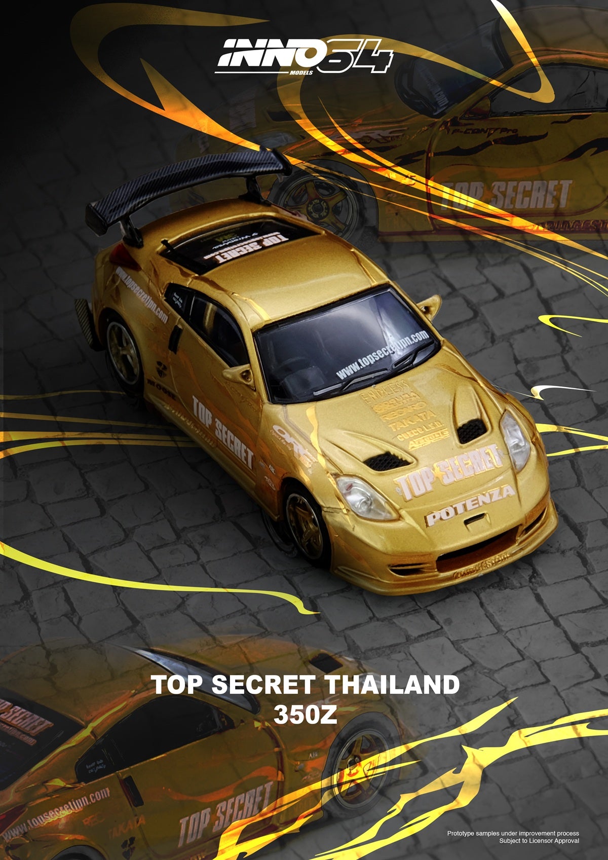 (PRE-ORDER) INNO64 1:64 TOP SECRET THAILAND 350Z IN64-350ZTST-TSTOS