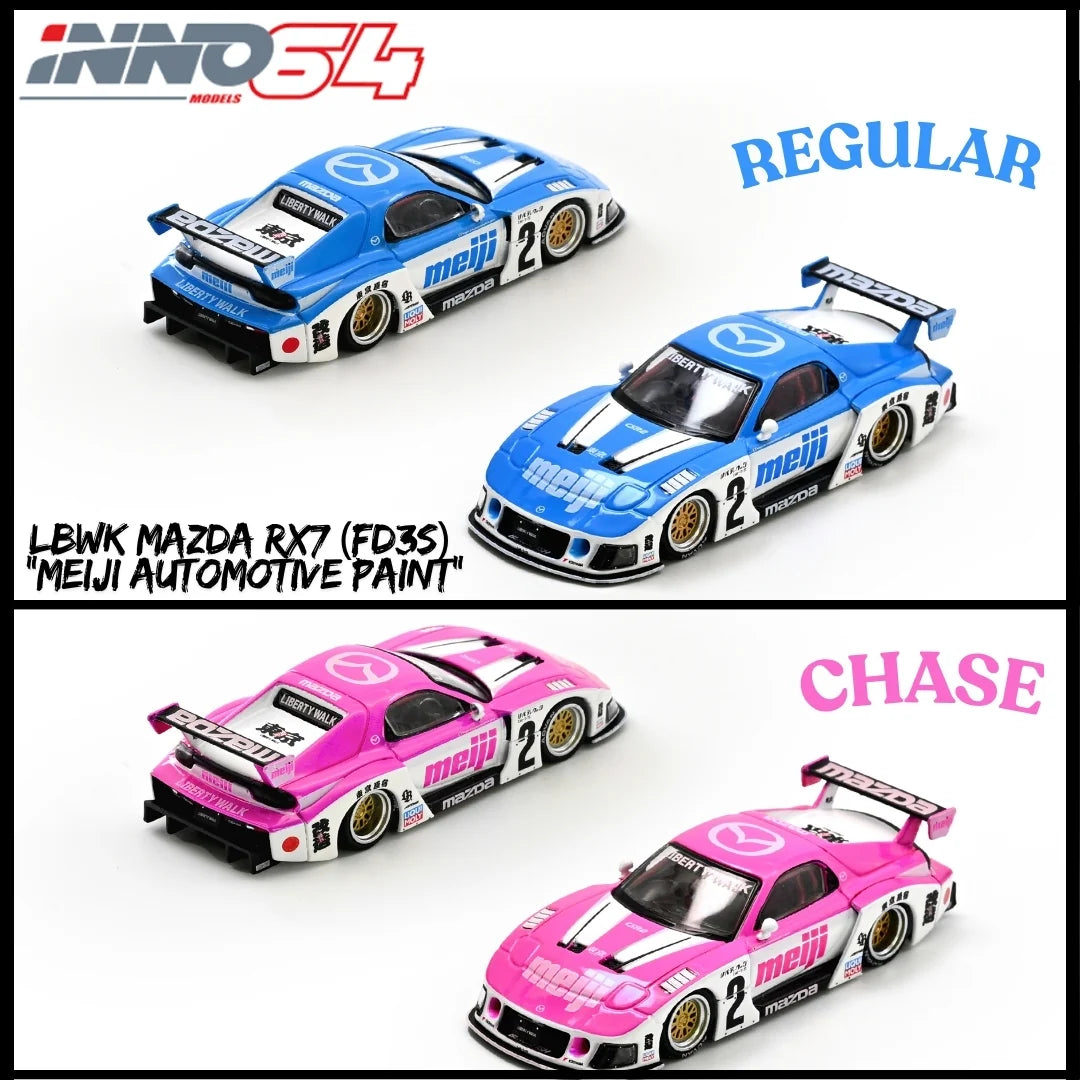 (PRE-ORDER) INNO64 1:64 MAZDA RX7 (FD3S) LB-SUPER SILHOUETTE "MEIJI"  IN64-LBWKRX7-10