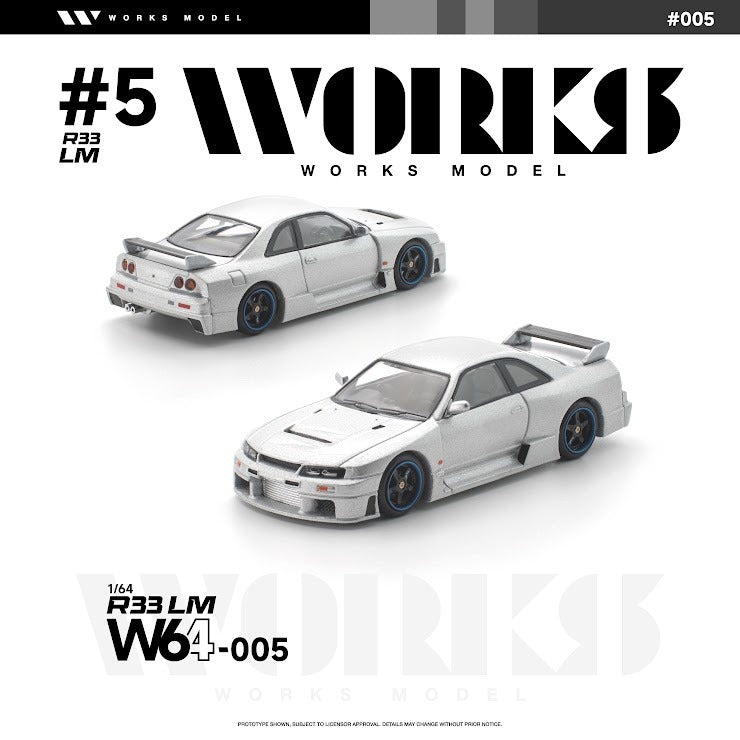 (PRE-ORDER) WORKS 1:64 R33 LM SILVER W64-005