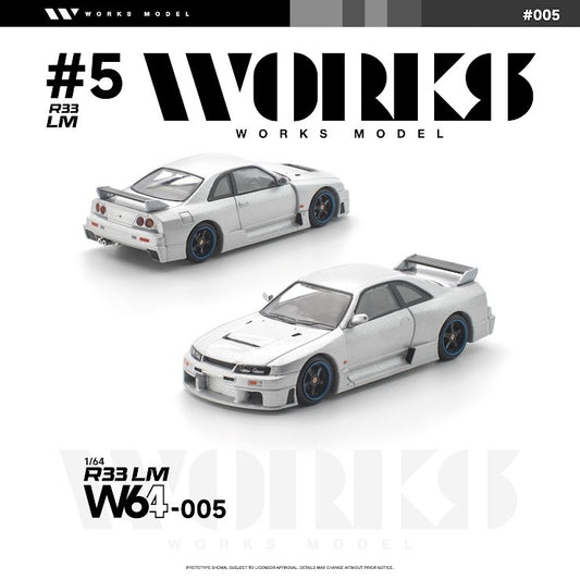 (PRE-ORDER) WORKS 1:64 R33 LM SILVER W64-005