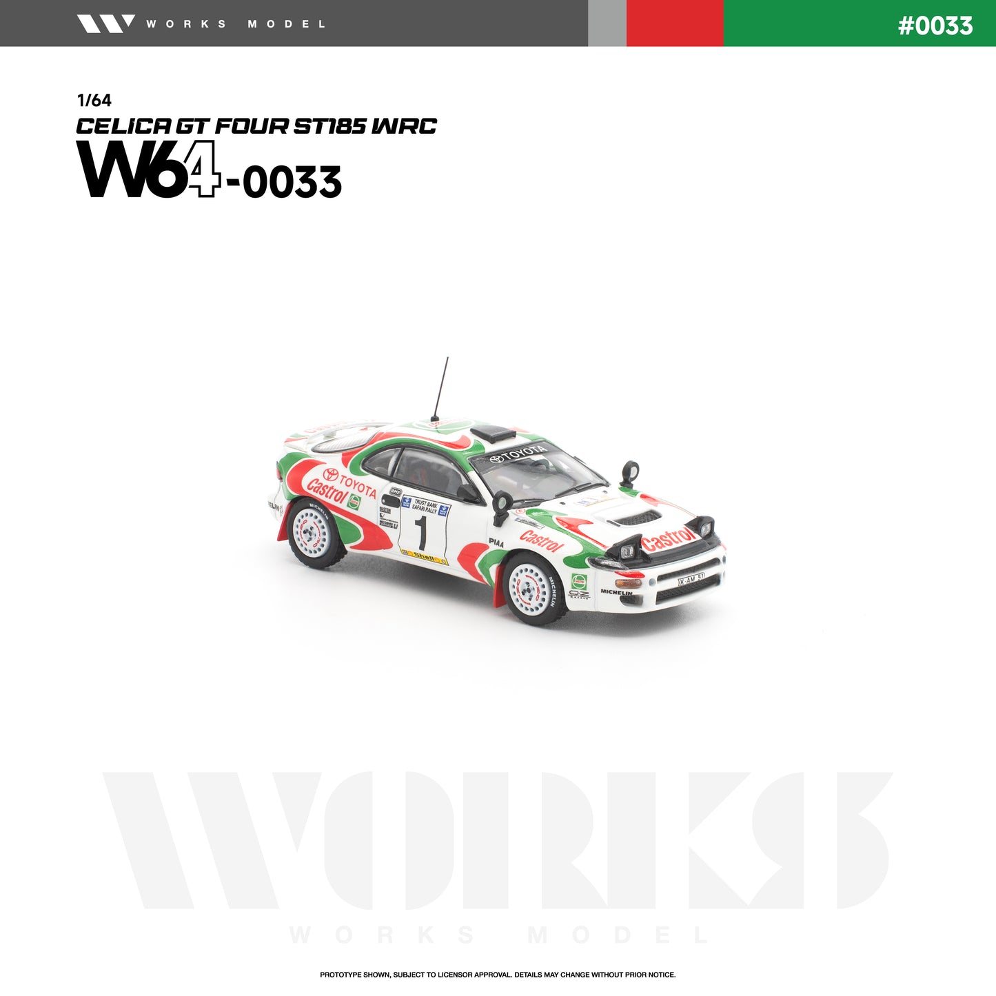 (PRE-ORDER) WORKS 1:64 TOYOTA CELICA GT FOUR ST185 WRC W640033