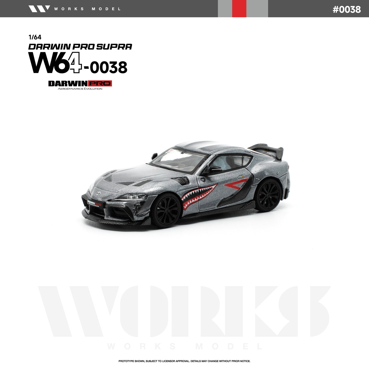 (PRE-ORDER) WORKS 1:64 DARWIN PRO SUPRA CARBON GREY W640038