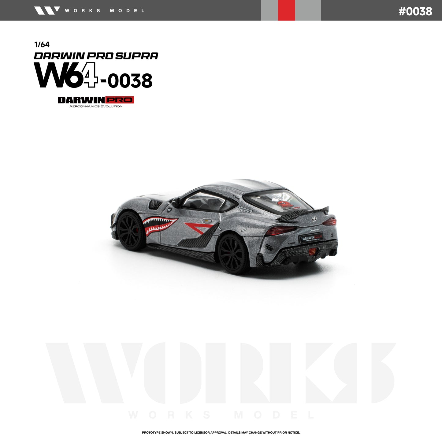 (PRE-ORDER) WORKS 1:64 DARWIN PRO SUPRA CARBON GREY W640038