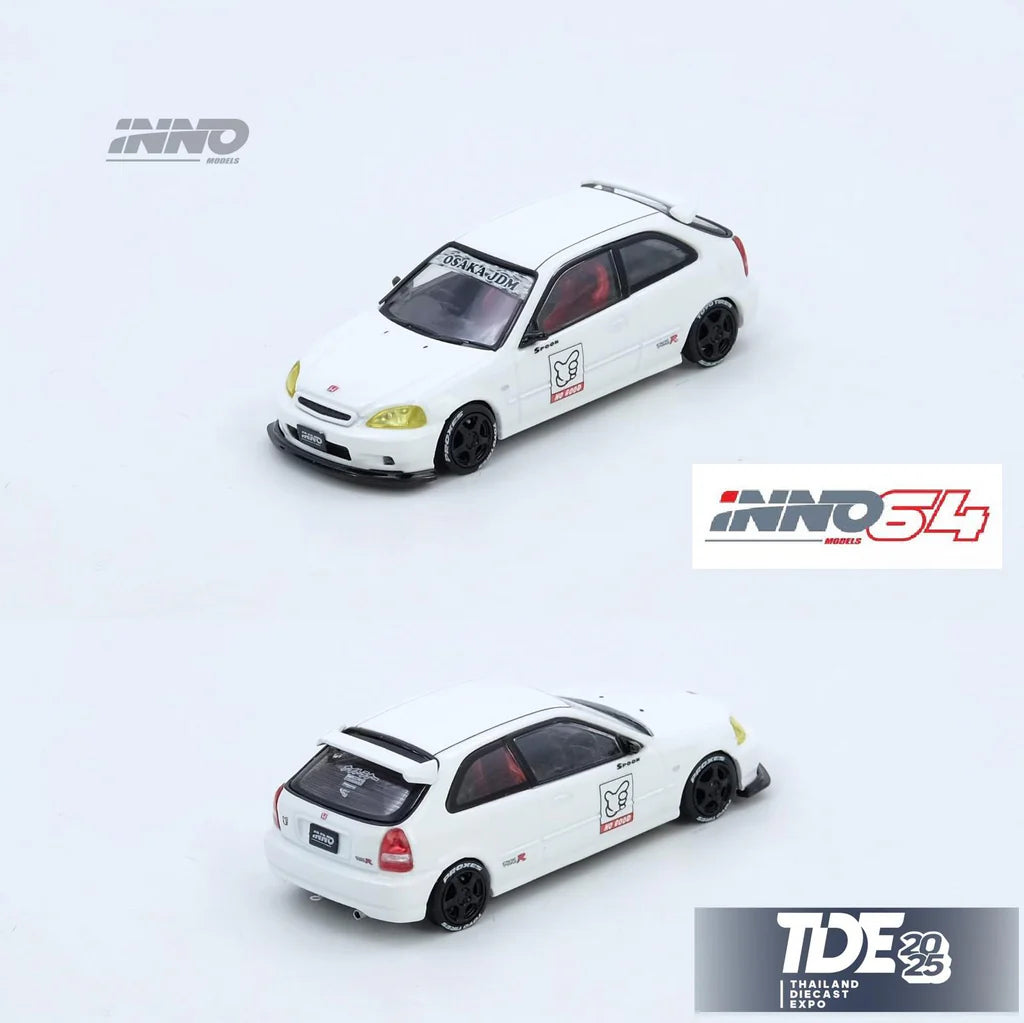 (PRE-ORDER) INNO64 1:64 Honda Civic TYPE-R (EK9) White Thailand Diecast Expo 2025 IN64-EK9-TDE25