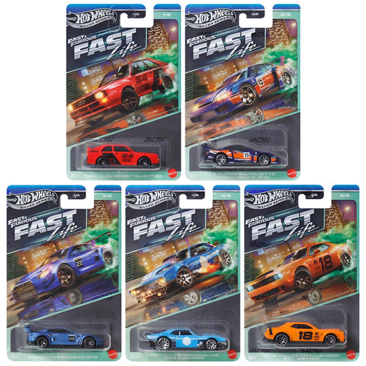 (PRE-ORDER) 2027 Hot Wheels Silver Series Fast & Furious Themed Mix 1 "Fast Life" Full Set of 5 Cars