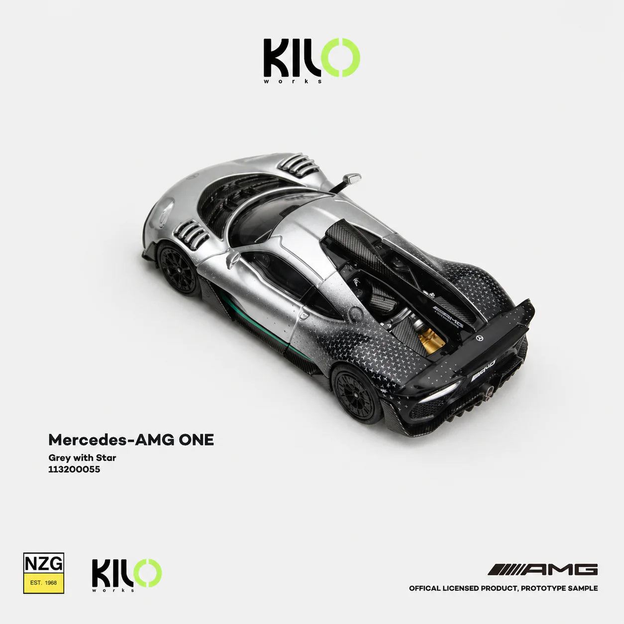 (PRE-ORDER) KILO WORKS 1:64 Mercedes-AMG ONE Grey with Star 113200055