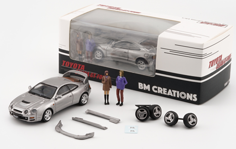 (PRE-ORDER) BM Creations 1:64 Toyota Celica GT Four-ID Silver (RHD) w/ Figures TASKL 2025 Exclusive Model 64B0415