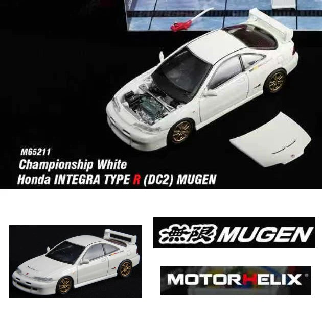 (PRE-ORDER) Motorhelix 1:64 Honda INTEGRA TYPE R (DC2) MUGEN - Championship White M65211