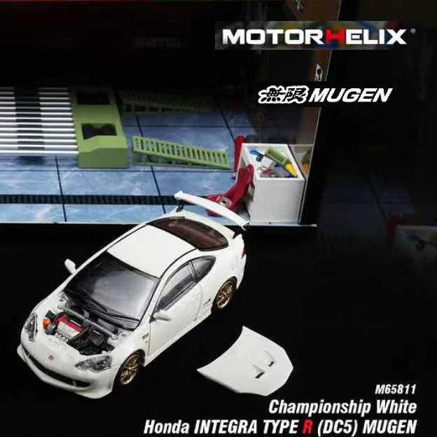 (PRE-ORDER) Motorhelix 1:64 Honda INTEGRA TYPE R (DC5) MUGEN - Championship White M65811