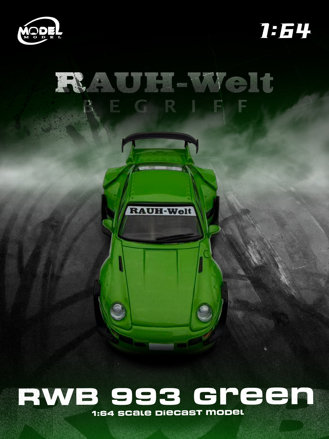 (PRE-ORDER) MODELMODEL 1:64 RWB 993 Green MM64-RWB993-008