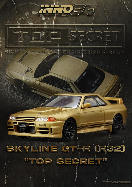 (PRE-ORDER) INNO64 1:64 TOP SECRET BNR32 GT-R (650R) Gold IN64-R32TS-650R