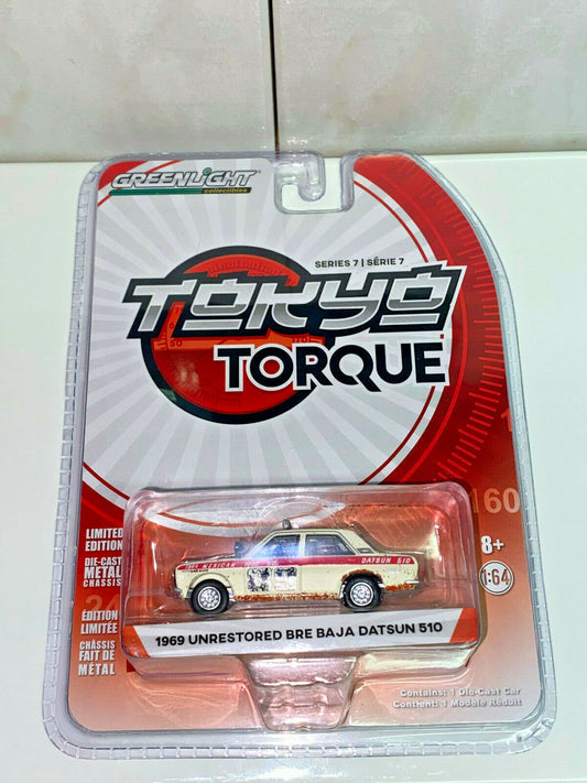 2019 Greenlight Toyko Torque Series 7 1969 Unrestored BRE Baja Datsun 510 NIP