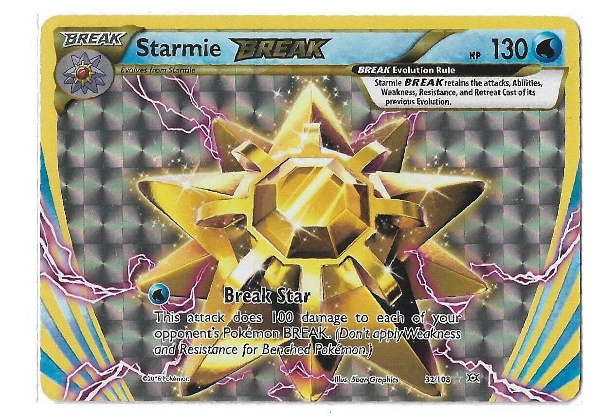 Pokémon TCG XY Evolution #32/108 Ultra Rare STARMIE BREAK Holo Pack Pull NM