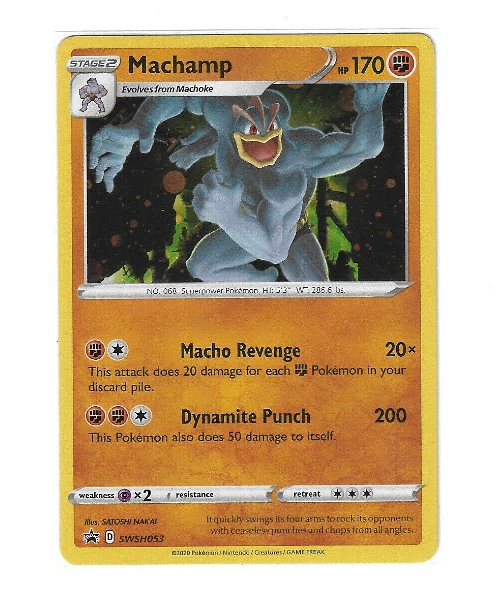 Pokémon Black Star Champion's Path Promo SWSH Machamp HOLO SWSH053 NM