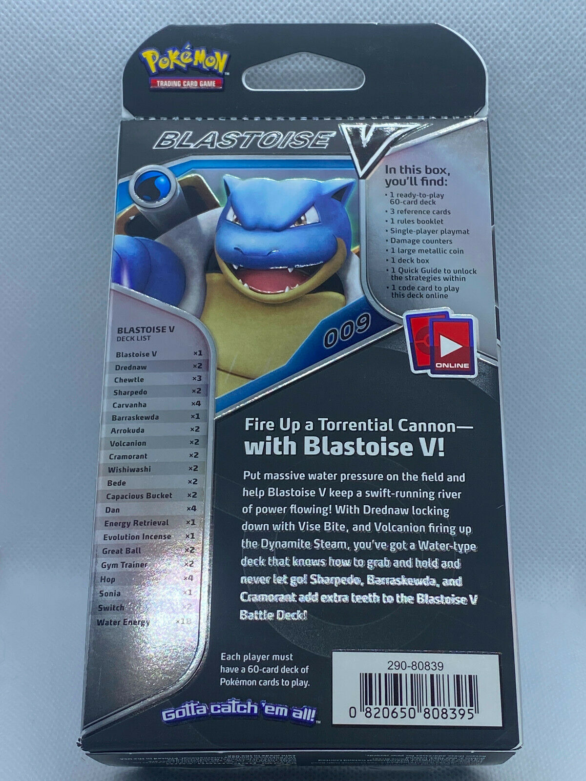 Pokémon V Power Deck Blastoise V SEALED DECK NIP