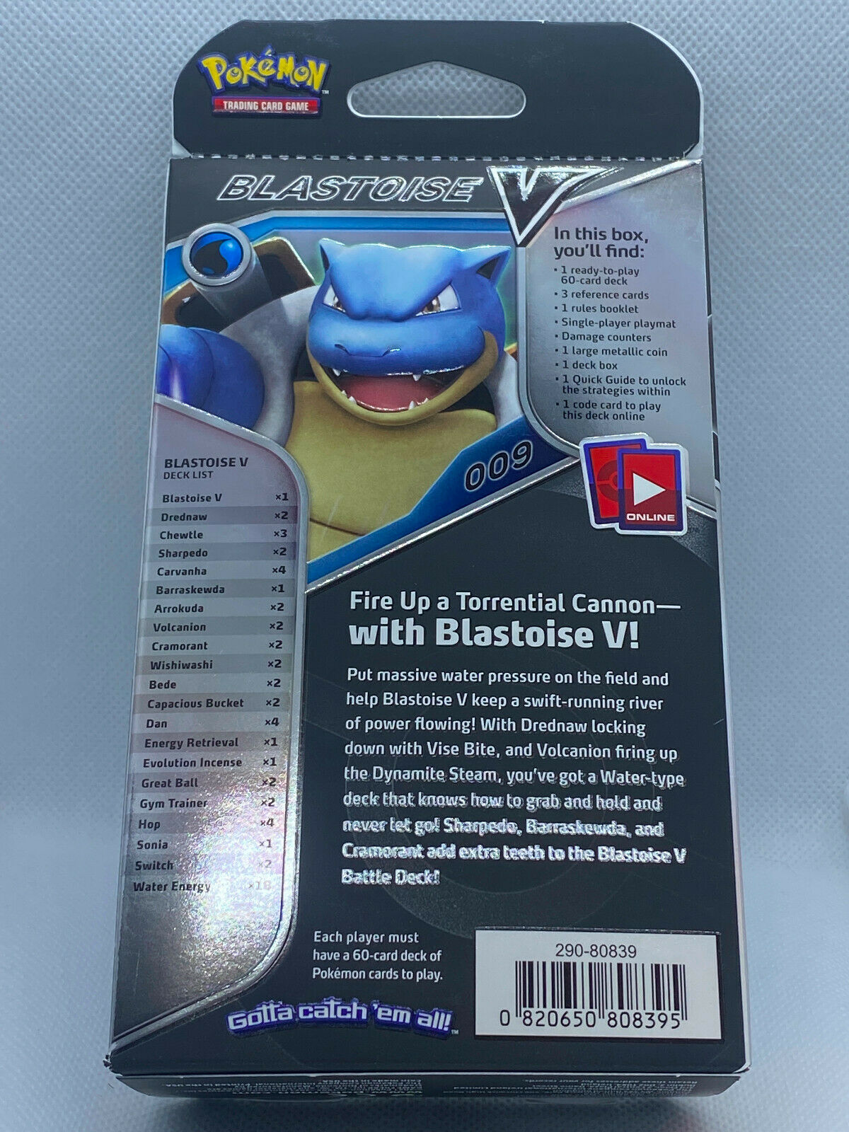 Pokémon V Power Deck Blastoise V SEALED DECK NIP