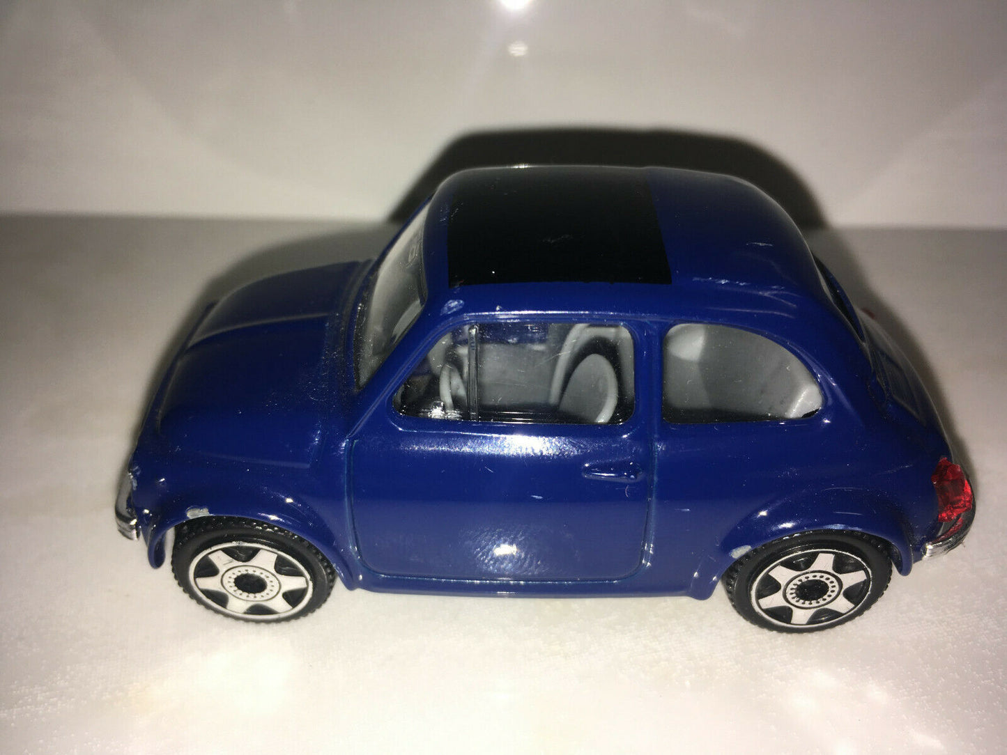 RARE VINTAGE Burago Fiat 500 Blue 1/43 Good Condition