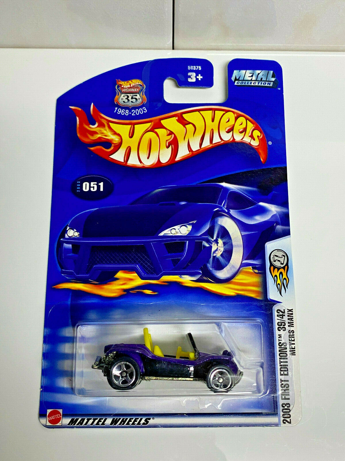 2003 Hot Wheels 2003 First Editions 39/42 Meyers Manx Collector #051 NIP