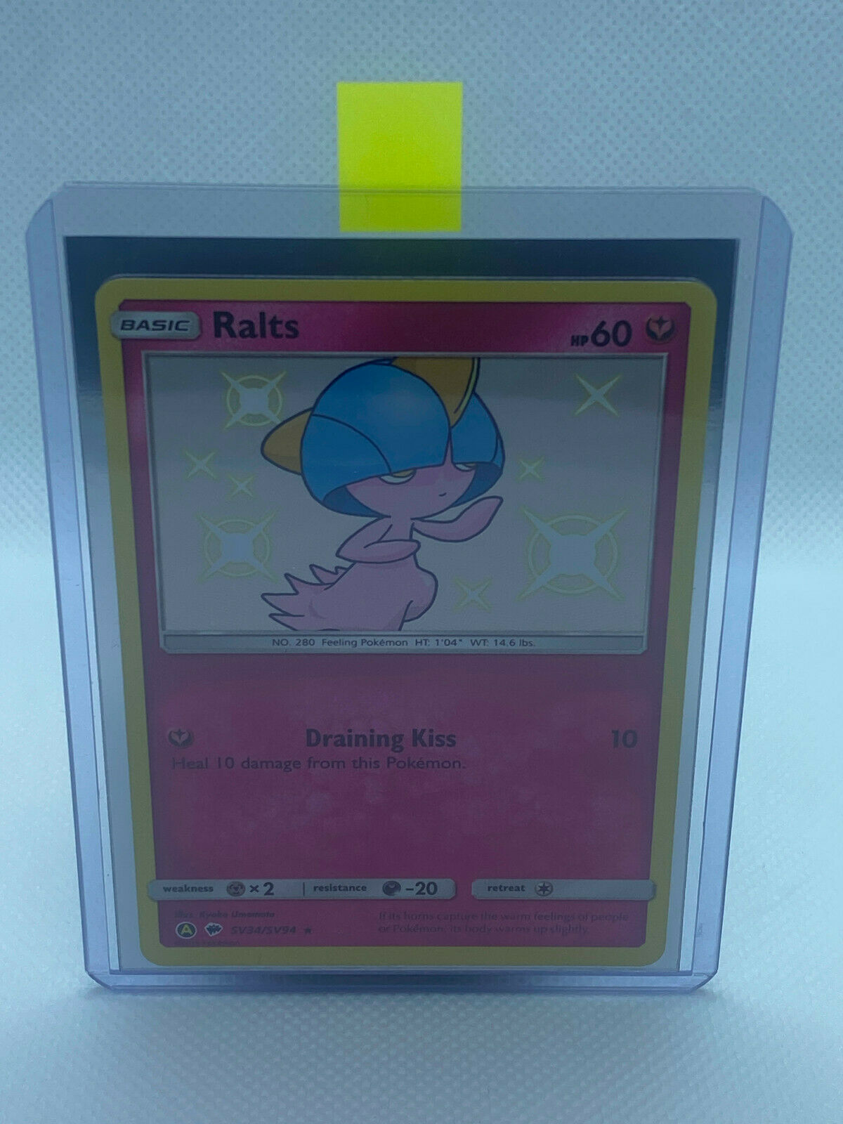 Pokémon Hidden Fates Shiny Vault SV#34/94 Ralts HOLO Secret Rare NM Fresh Pull