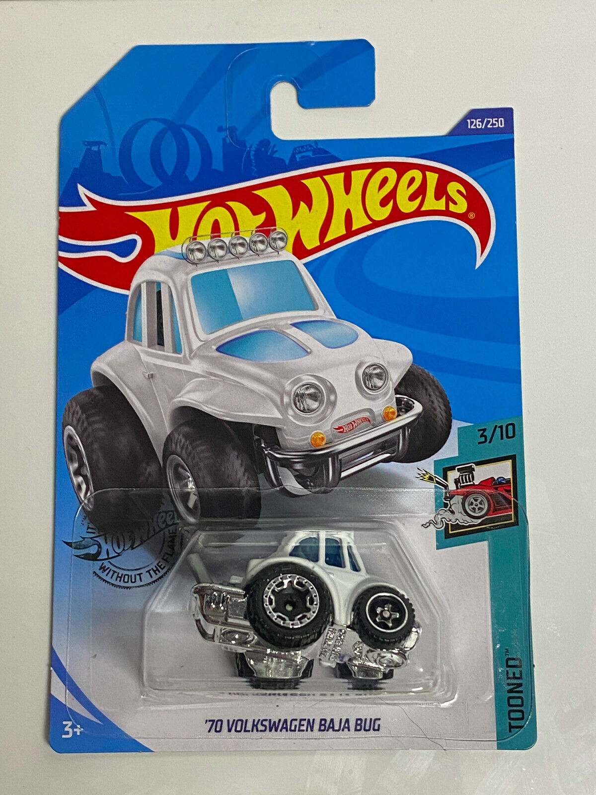 2020 Hot Wheels TOONED #3/10 '70 Volkswagen Baja Bug #126/250 INTERNATIONAL CARD