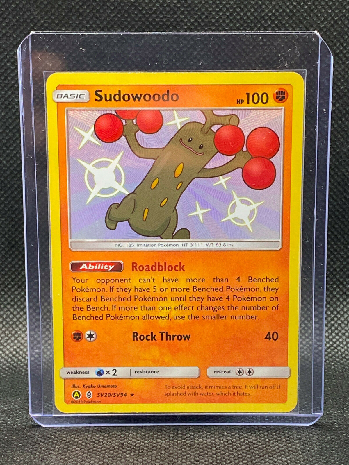 Pokémon Hidden Fates Shiny Vault SV20/SV94 Sudowoodo HOLO Rare MINT Fresh Pull