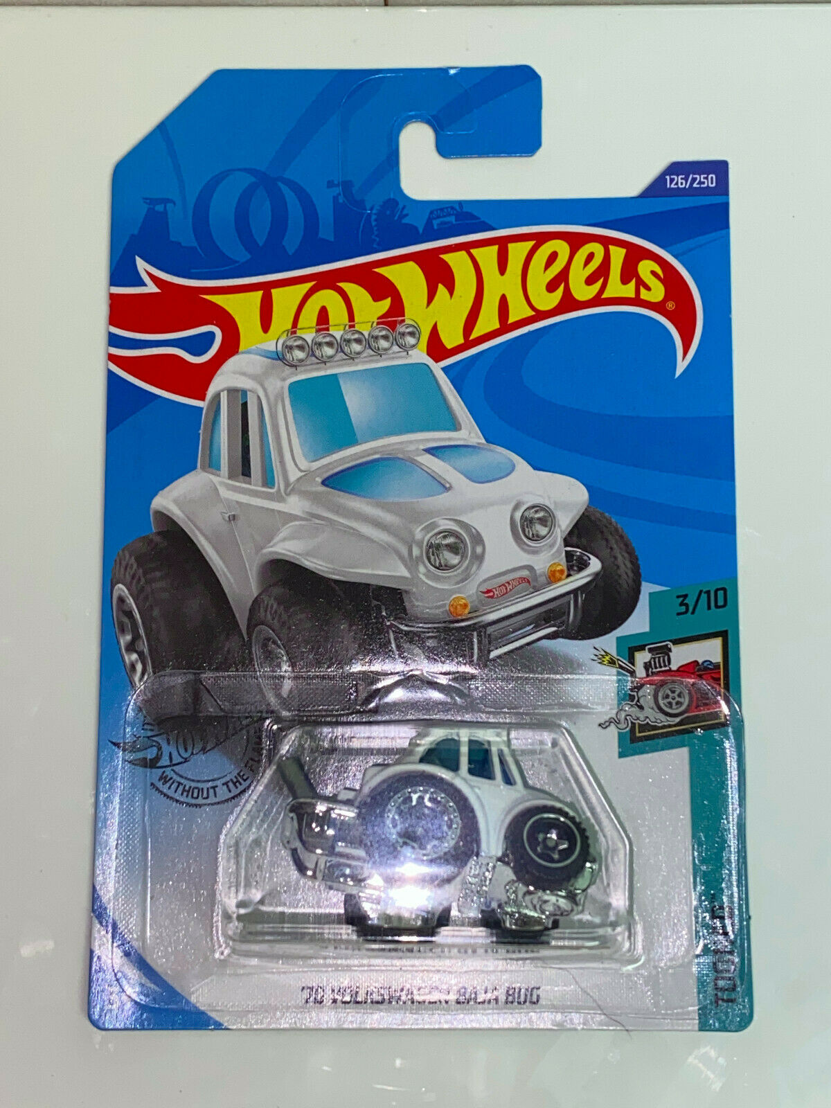 2020 Hot Wheels TOONED #3/10 '70 Volkswagen Baja Bug #126/250 INTERNATIONAL CARD
