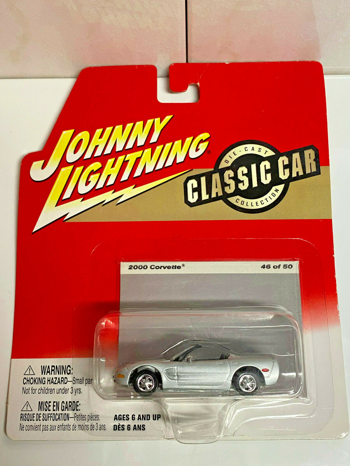 Johnny Lightning Classic Car 2000 Chevrolet Corvette Silver 46/50 NIP