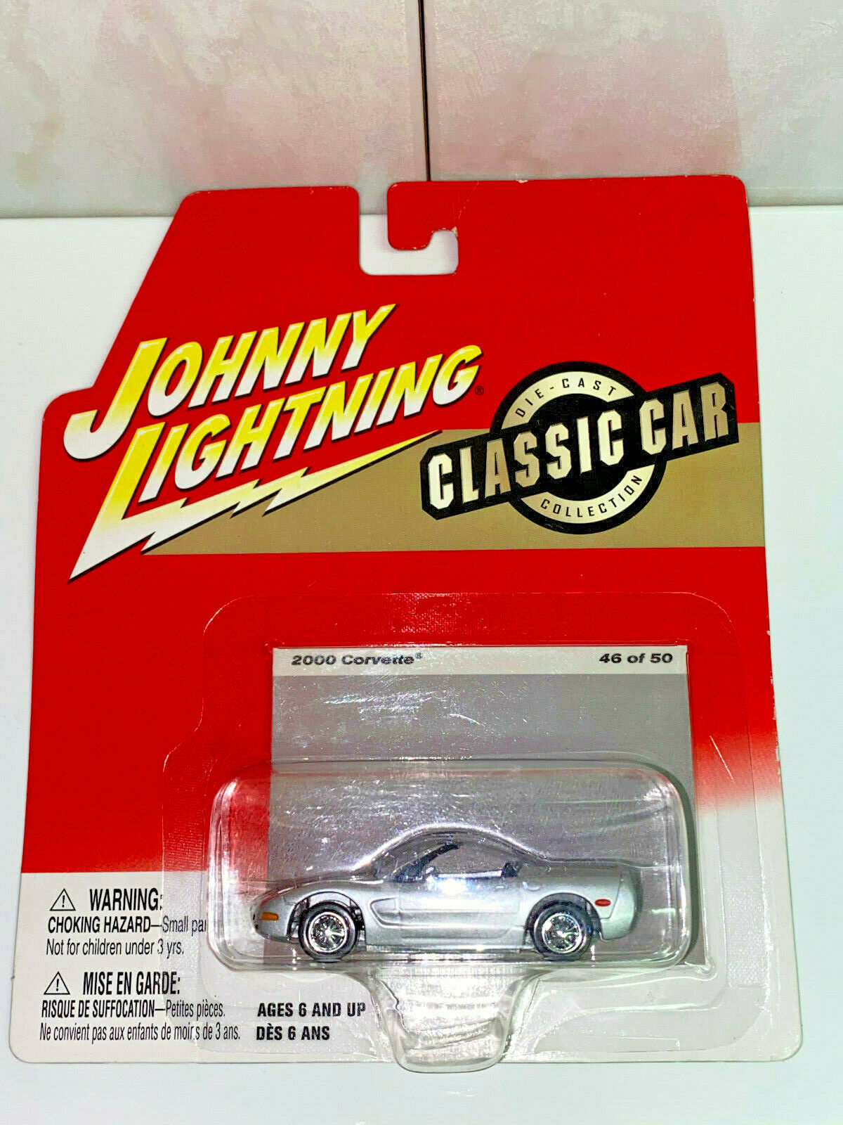 Johnny Lightning Classic Car 2000 Chevrolet Corvette Silver 46/50 NIP