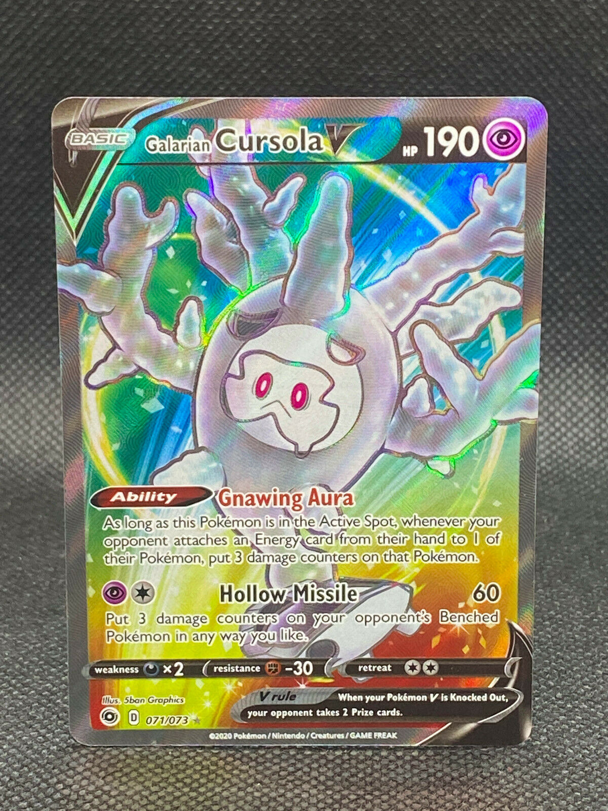 2020 Pokémon Champion's Path Galarian Cursola V Full Art Ultra Rare NM 071/073