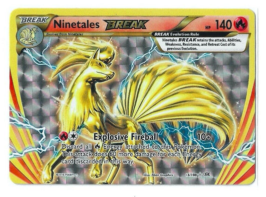Pokémon TCG XY Evolution #16/108 Ultra Rare Ninetales BREAK Holo Pack Pull NM