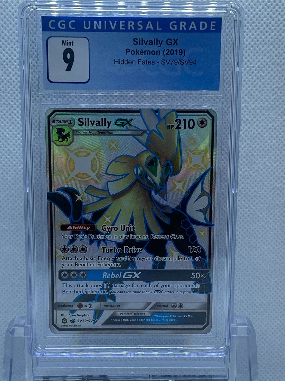 Pokémon Hidden Fates Shiny Vault SV79/SV94 Silvally GX CGC 9 Mint