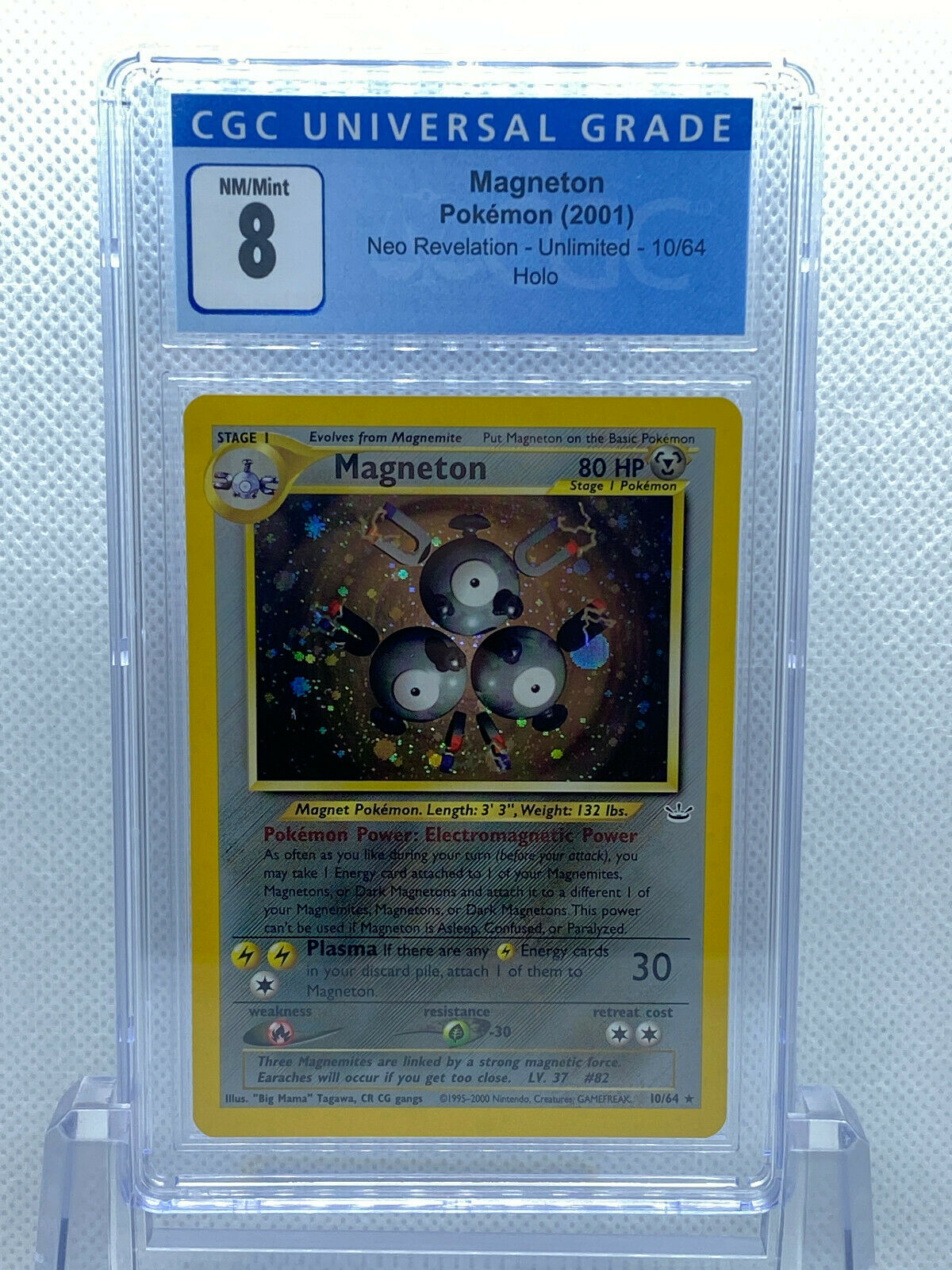 Pokémon (2001) Magneton Neo Revelation #10/64 CGC 8 NM+