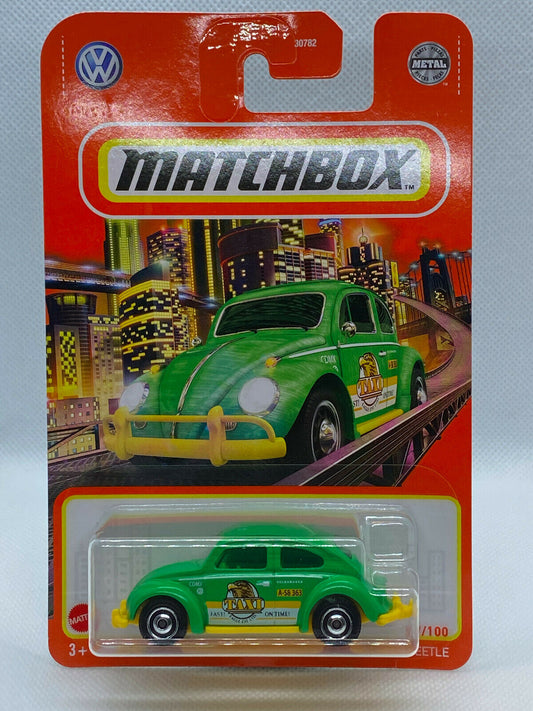 2021 Matchbox #97/100 '62 Volkswagen Beetle Green Taxi NIP